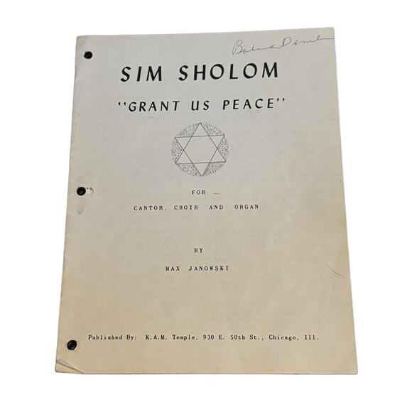 Jewish Sheet Music (2) Cantor Choir Organ Sim Sholom Ahavat Olam Max Janowski - Picture 3 of 8